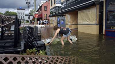 The Latest: A downgraded Debby still threatens the East Coast with heavy rain and flooding