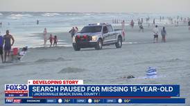 Seach for missing 15-year-old swimmer at Jacksonville Beach Saturday night