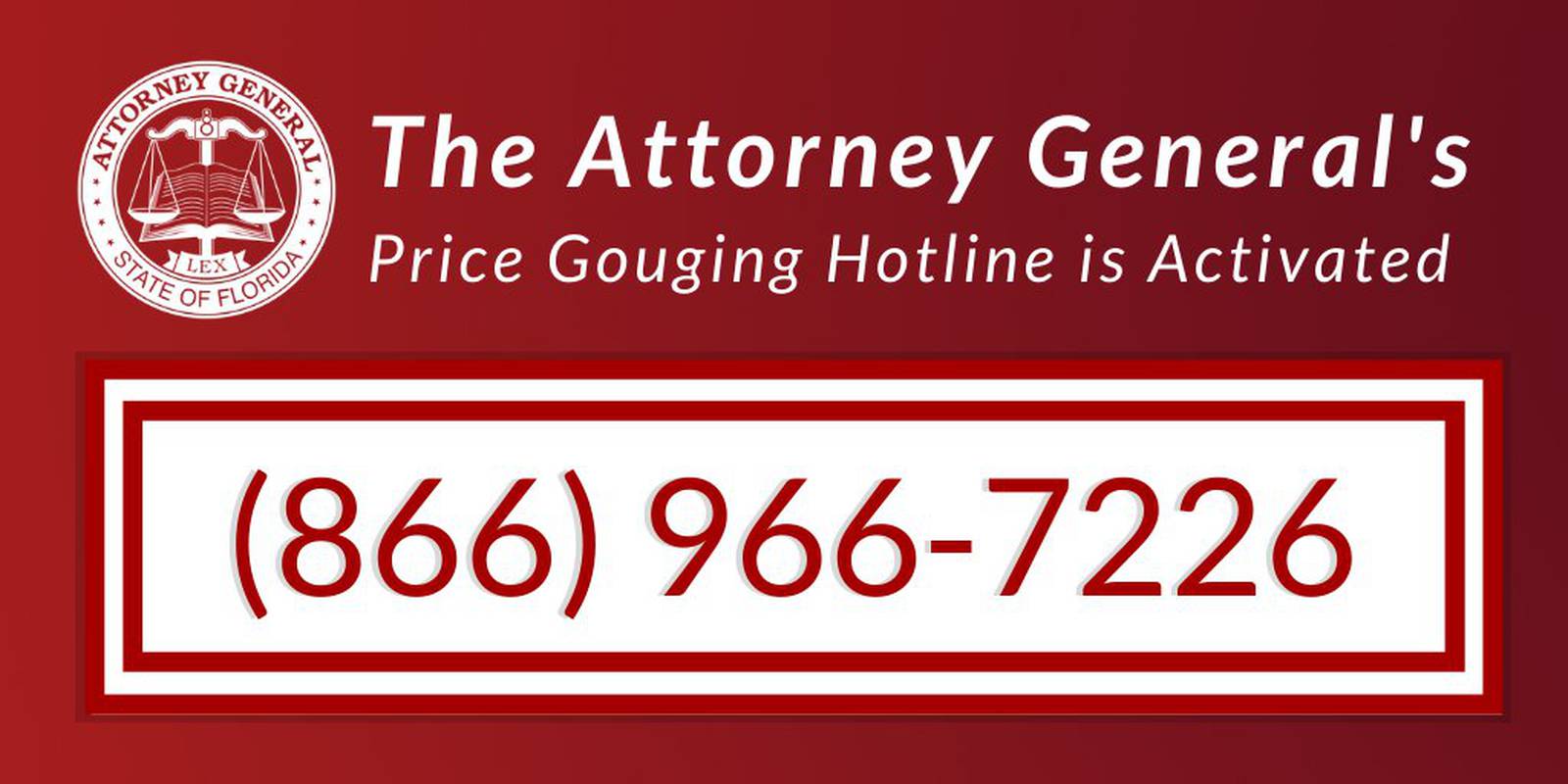 Attorney General Ashley Moody activates Florida price gouging hotline