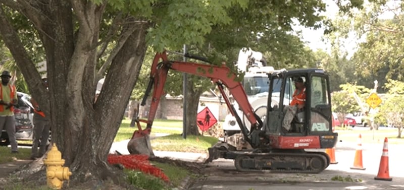 Hickory Manor subdivision filled with flooding due to water main break.