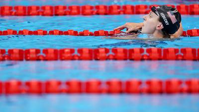 Football stadium transforms into massive pool complex for Olympic trials