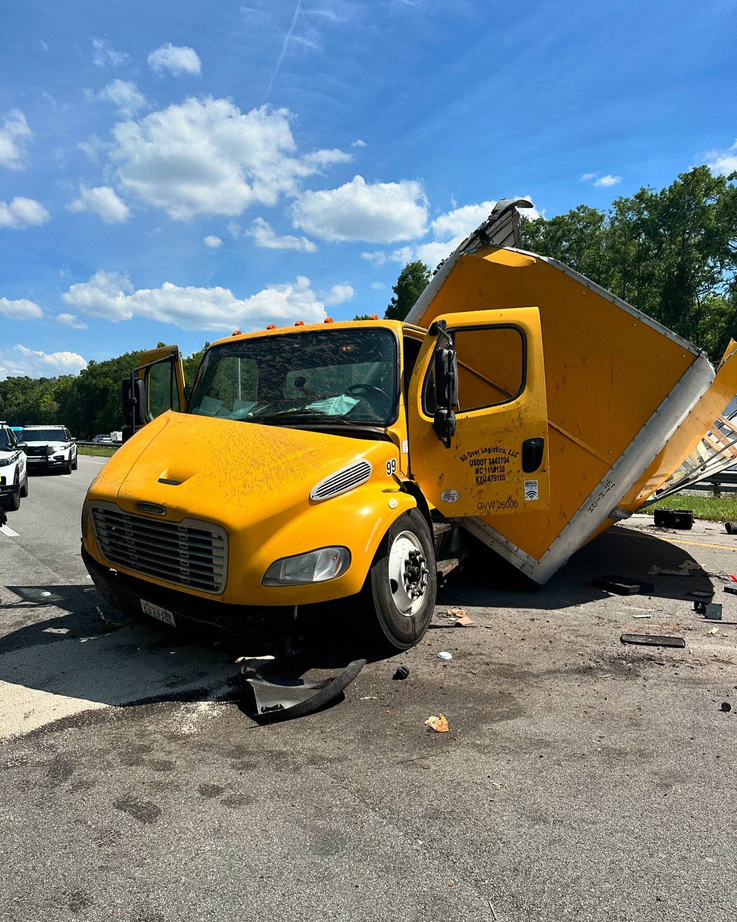 Box truck crash