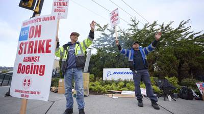 Boeing factory workers go on strike after rejecting contract offer