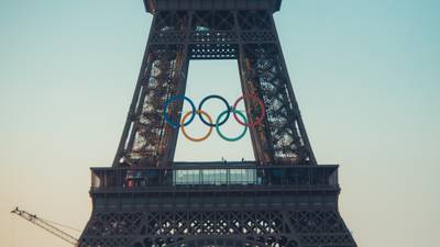 Paris Olympics 2024: Olympic rings installed on Eiffel Tower