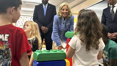 Jill Biden and Lloyd Austin visit an Alabama base to tout expanded military benefits