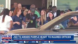 JSO officer shot in the line of duty to receive Purple Heart medal