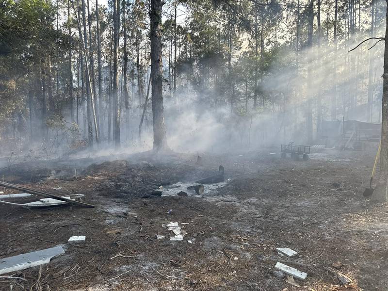 A brush fire in the area of Flagler Estates was knocked down thanks to the combine efforts of SJCFR and FCFR.