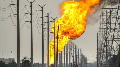 Pipeline explosion near Houston erupts in a towering flame, forcing evacuations